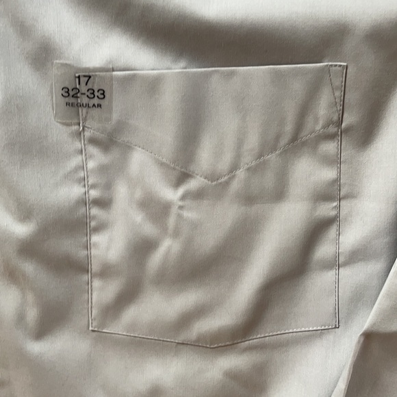 NEW Stafford Gray Dress Shirt w/ Bow Tie 17 32/33 - Picture 5 of 11